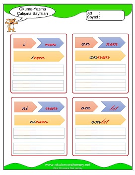 m sesi Grubu Çalışma Sayfaları